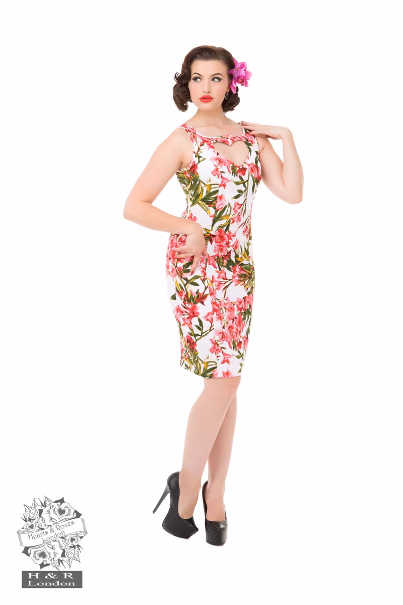 Pink Maureen Floral Wiggle Dress