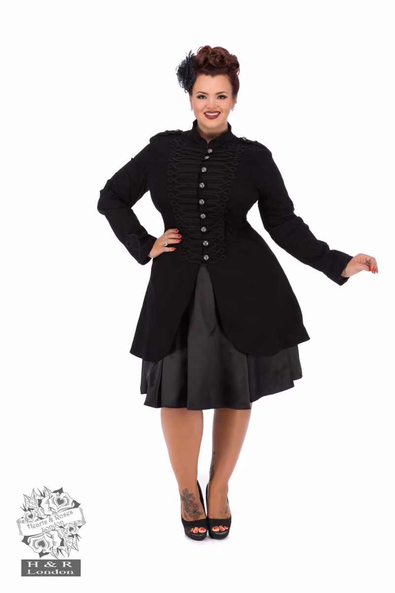 Black Military Cyber Rave Coat