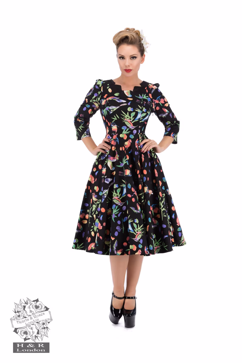 Garden Birds Tea Dress