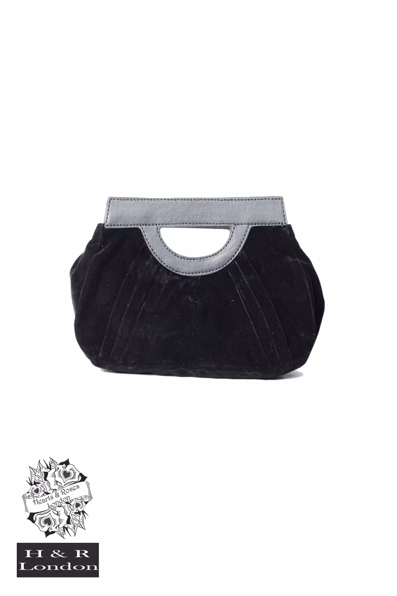 Glamorous Velvet Clutch in Black