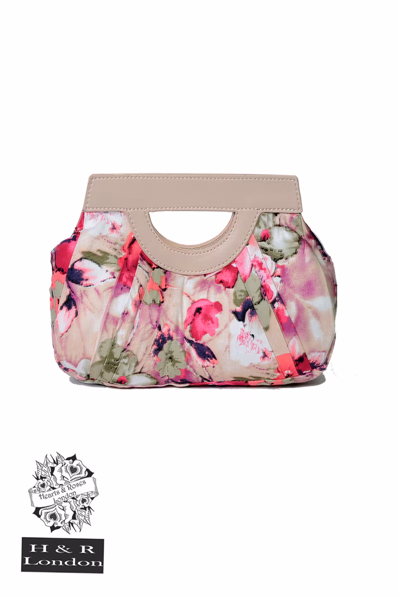 Pink Floral Clutch