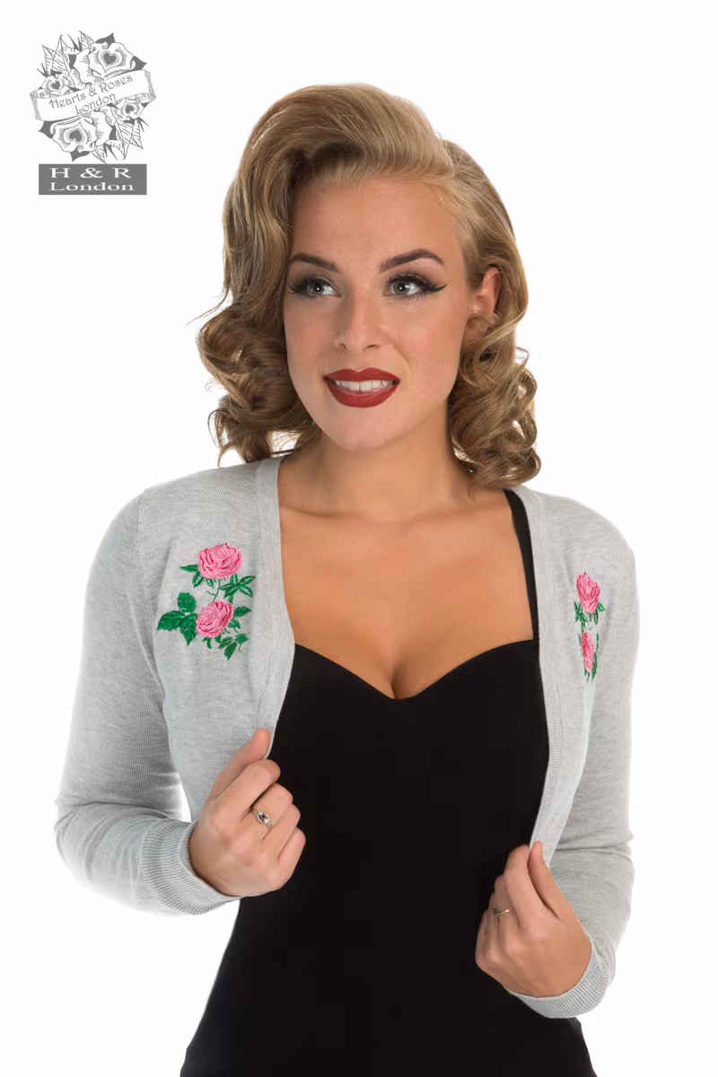 Centifolia Rose Shrug In Grey