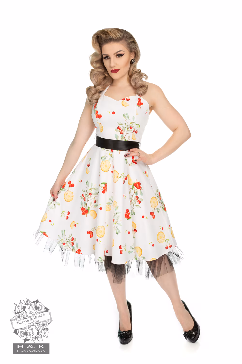 Pineapple and Cherries Swing Dress