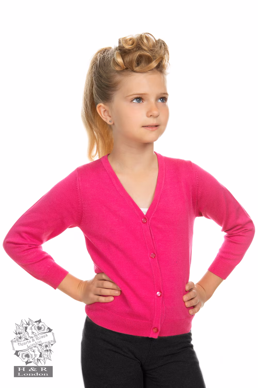 Girls Fuchsia Pink Cardigan