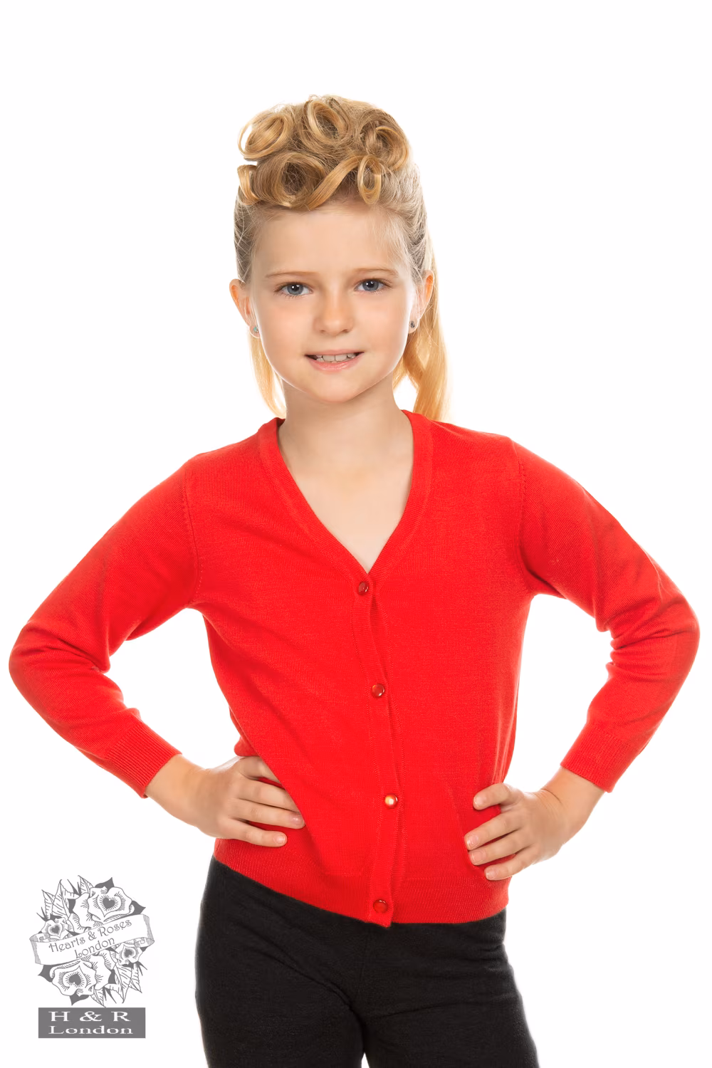 Girls Red Cardigan