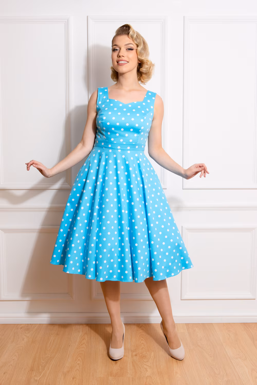 Ruth Polka Dot Swing Dress