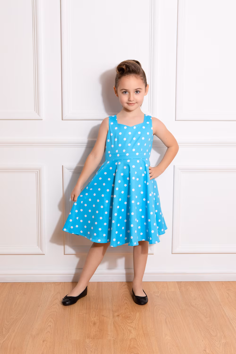 Ruth Polka Dot Swing Dress in Kids