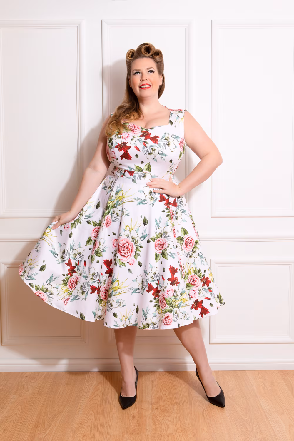 Carole Floral Swing Dress
