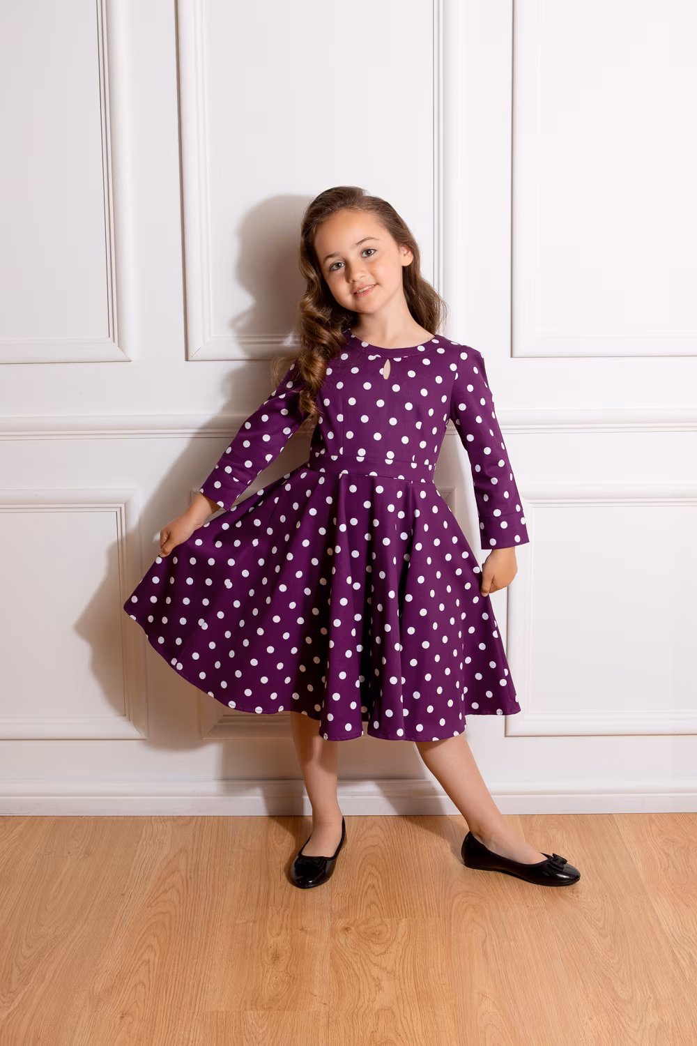 Madalyn Polka Dot Swing Dress in Kids