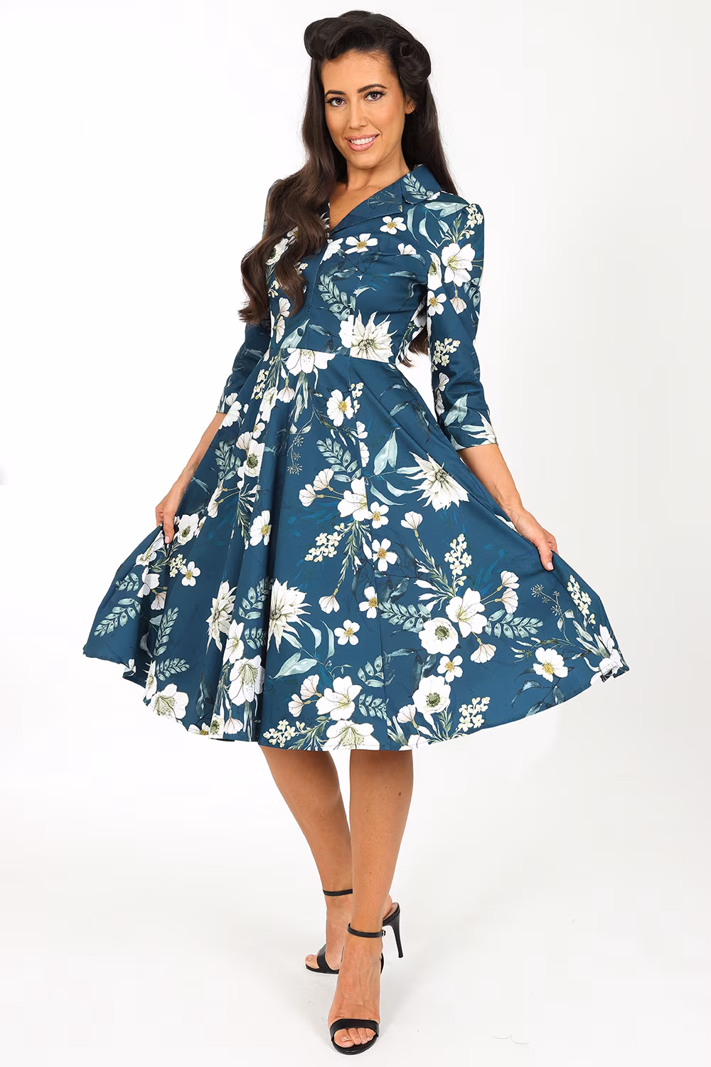 Petal Floral Swing Dress