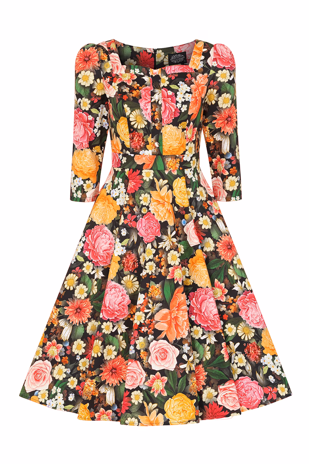 Cassidy Floral Swing Dress in Extended Sizing