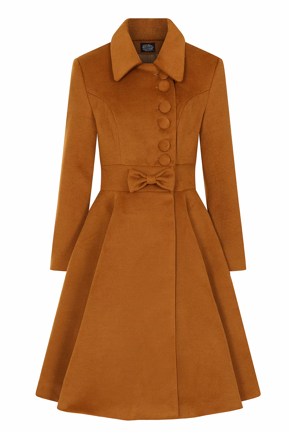 Caroline Swing Coat in Ochre Brown