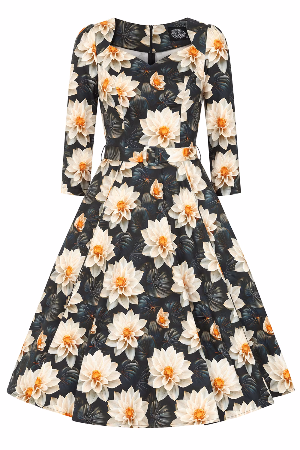 Farah Floral Swing Dress In Extended Sizing