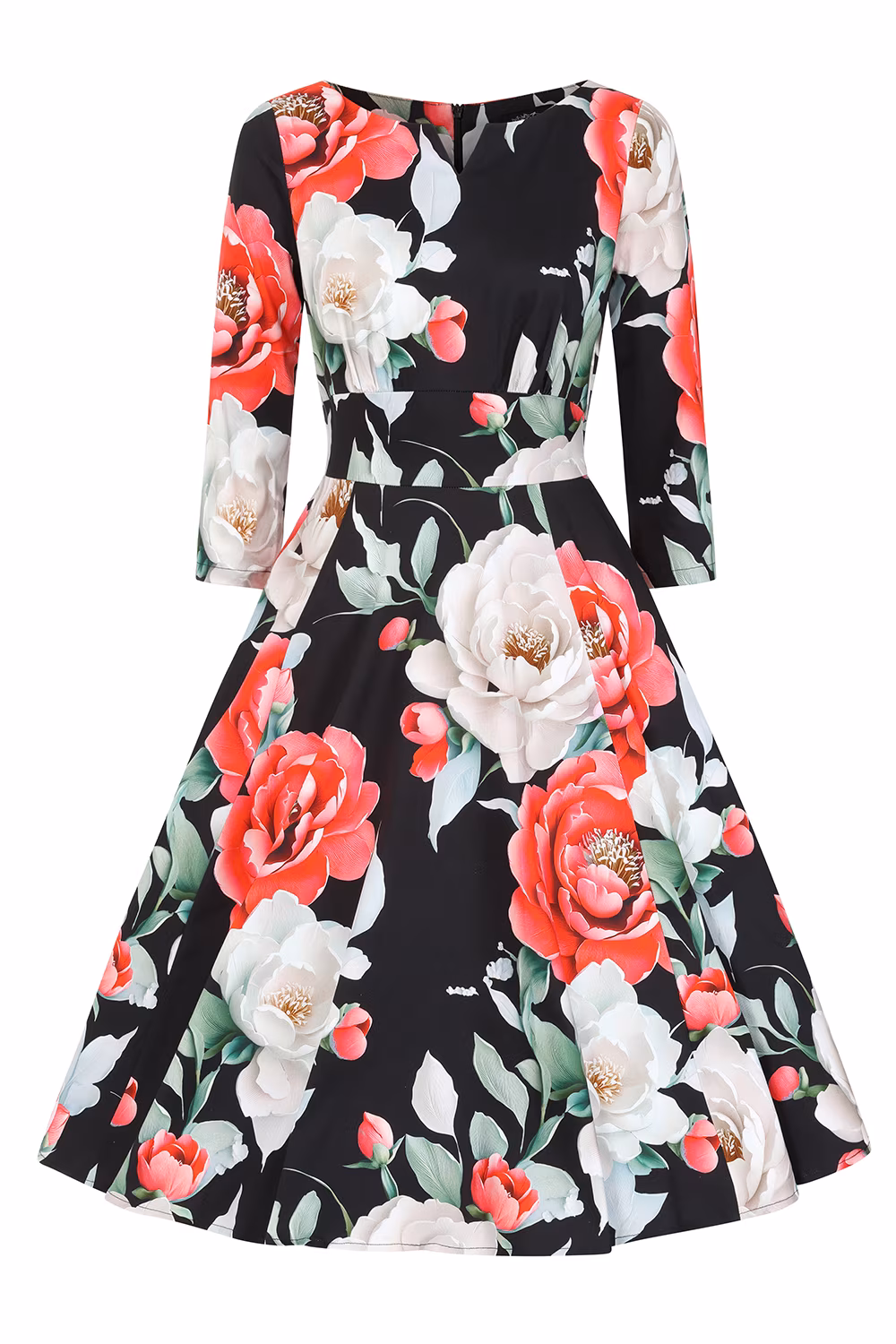 Destiny Floral Swing Dress In Extended Sizing