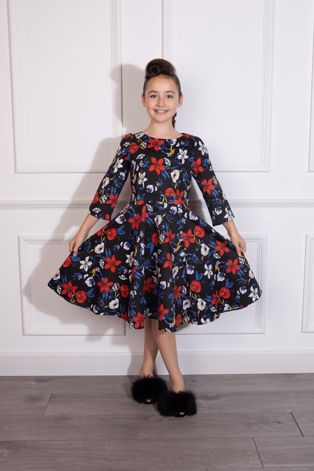 Milly Floral Swing Dress in Kids