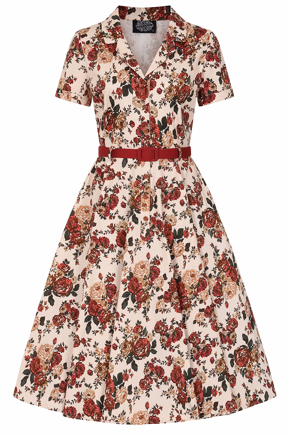 Autumn Rose Swing Dress in Plus Size
