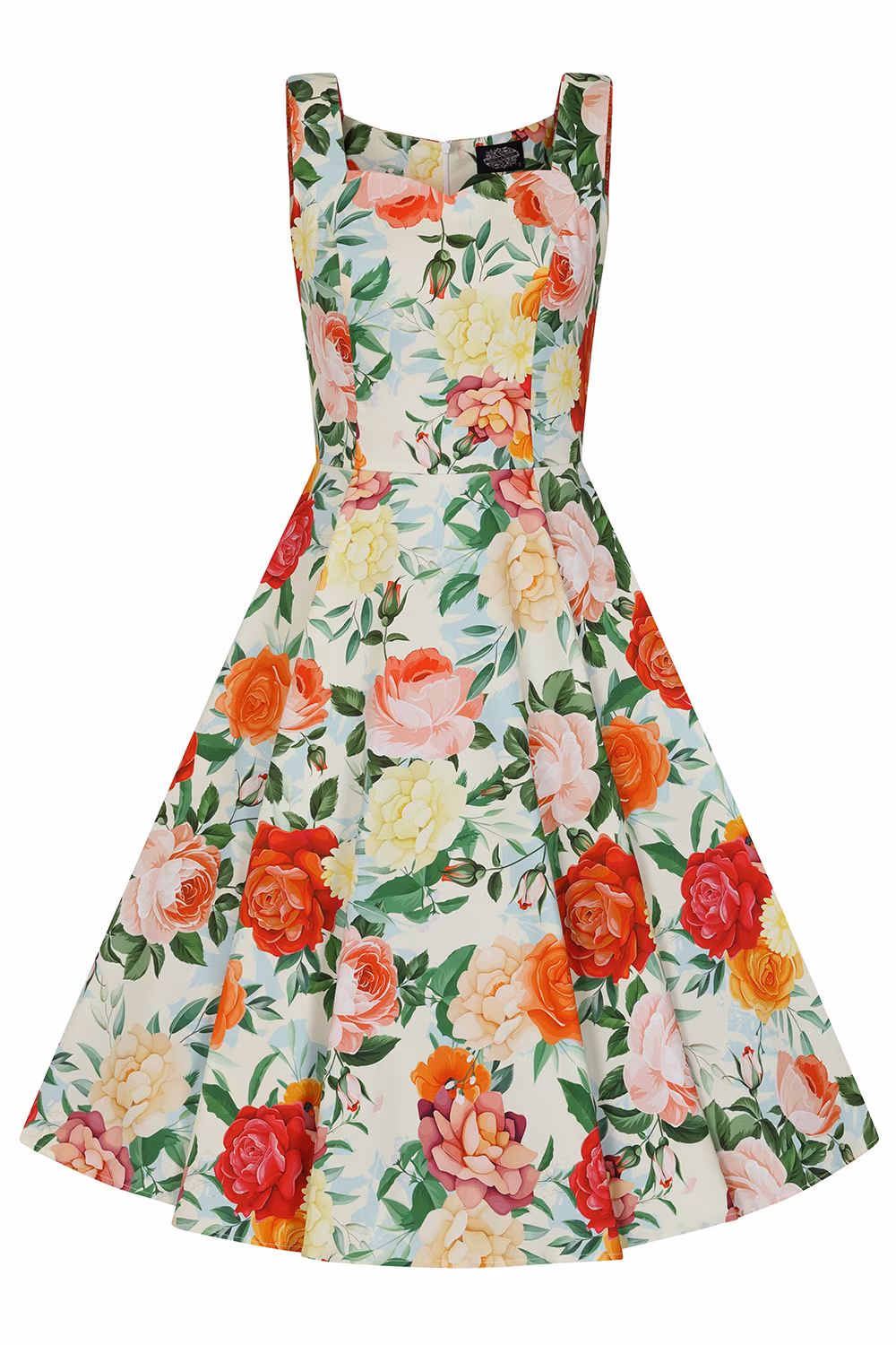 Golden Peony Swing Dress in Extended Sizing