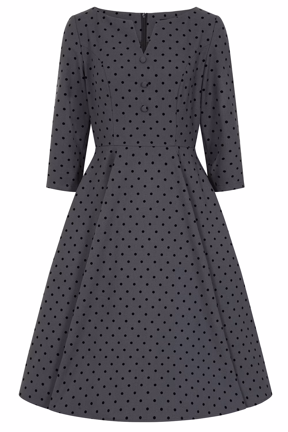 Margaret Polka Dot Swing Dress in Extended Sizing