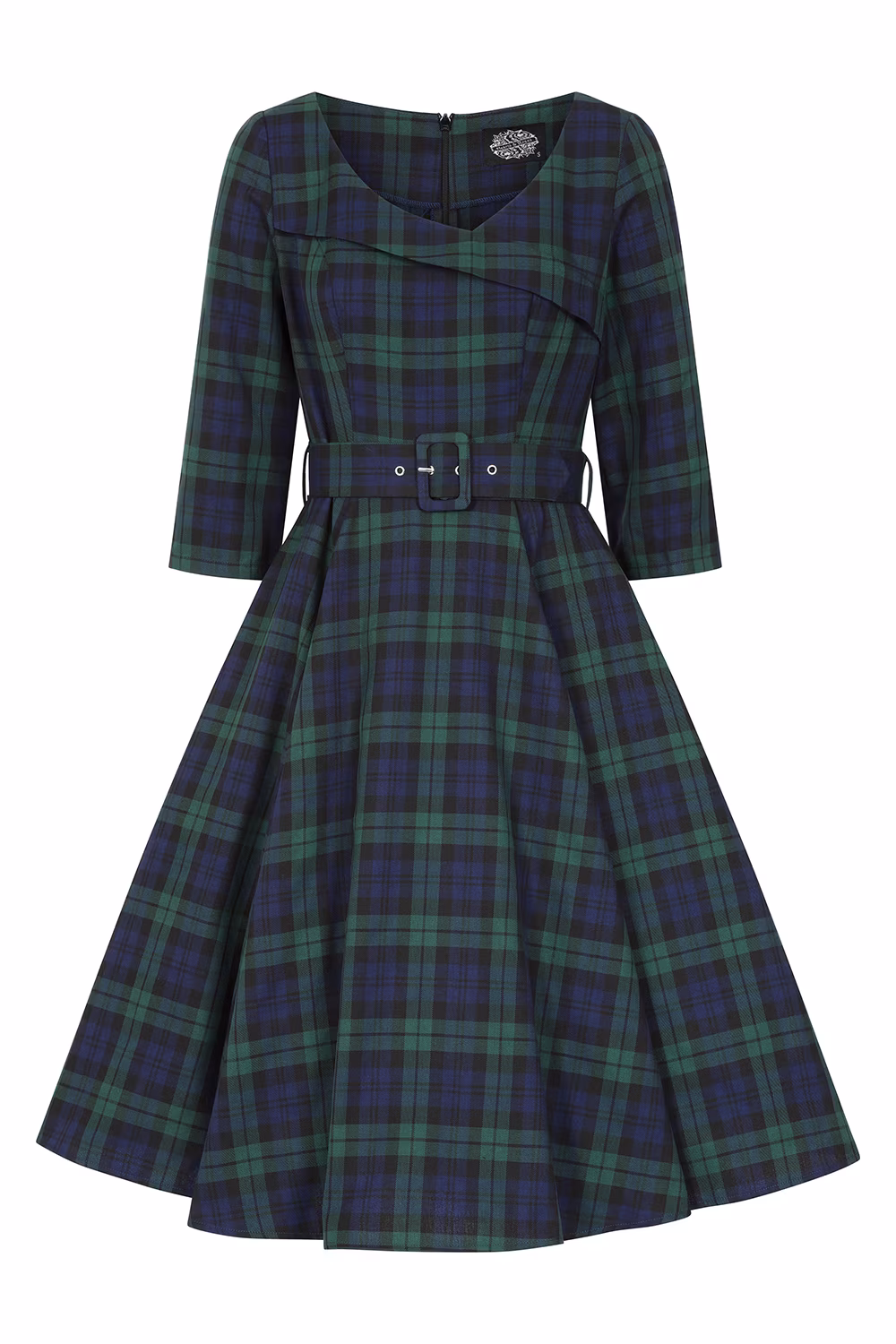 Isolde Tartan Swing Dress in Extended Sizing