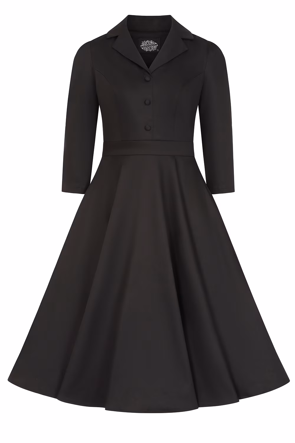 Alyssa Black Swing Dress in Extended Sizing
