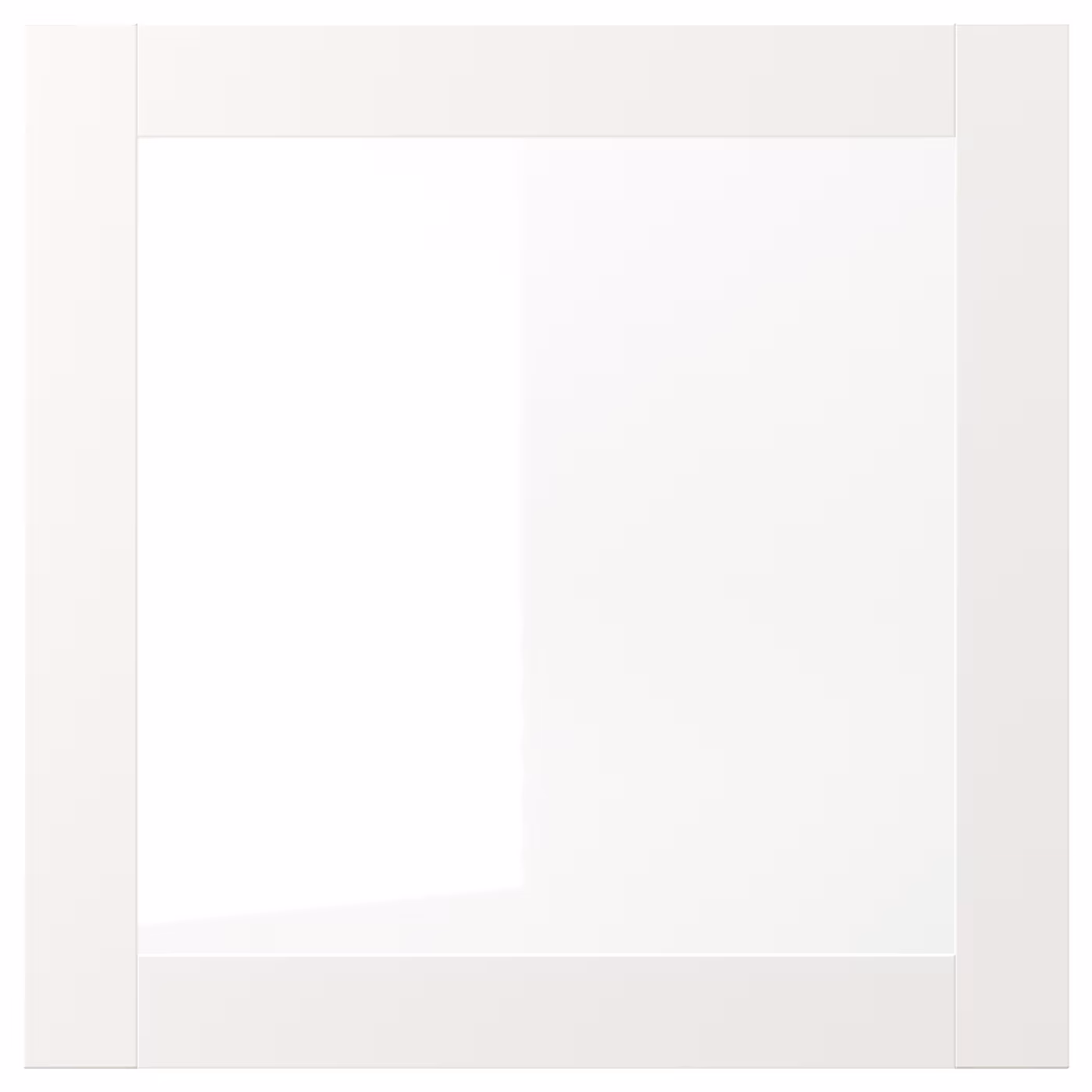 VÄRD Glass door, white, 60x60 cm
