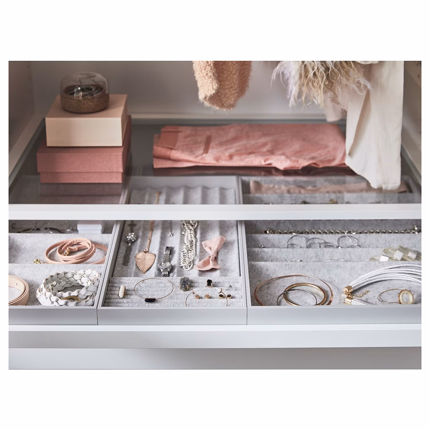 KOMPLEMENT glass shelf, white, 195/8x227/8"