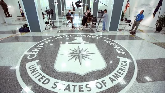 Richard Engel interview CIA museum curator Toni Hiley at the CIA headquarters in Langley, VA