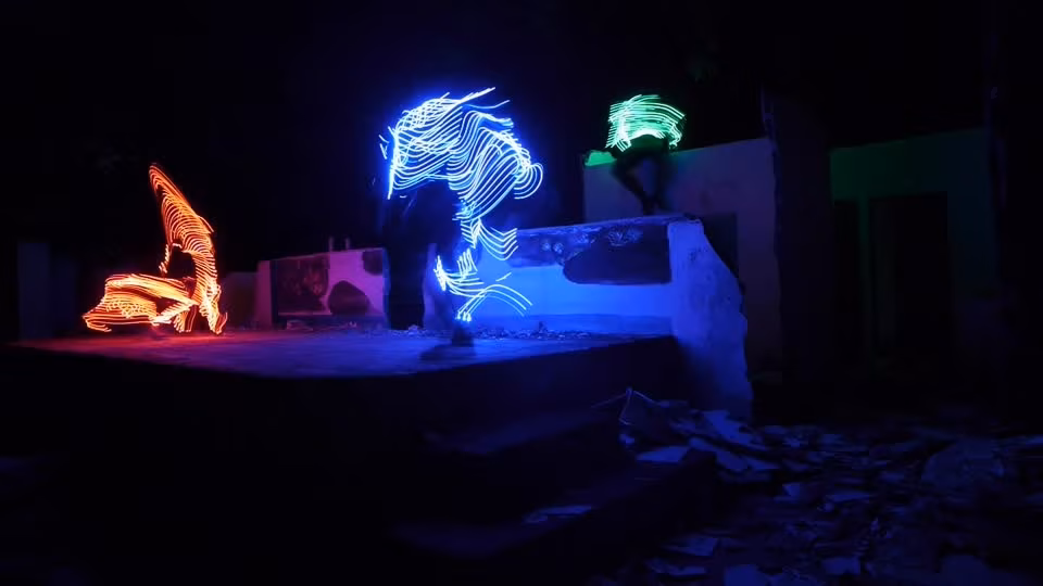 performance di light painting