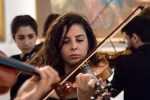 Violinista Ensemble d'archi