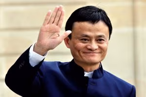 Alibaba Group founder and chairman Jack Ma arrives to attend a meeting with the French President at the Elysee Palace in Paris