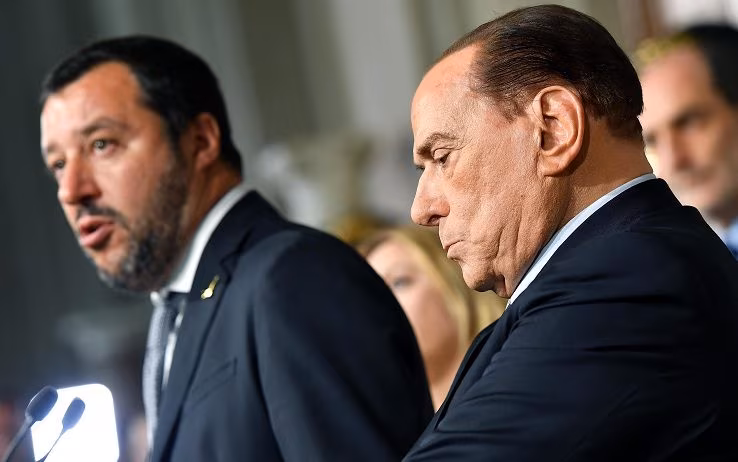 Matteo Salvini e Silvio Berlusoni