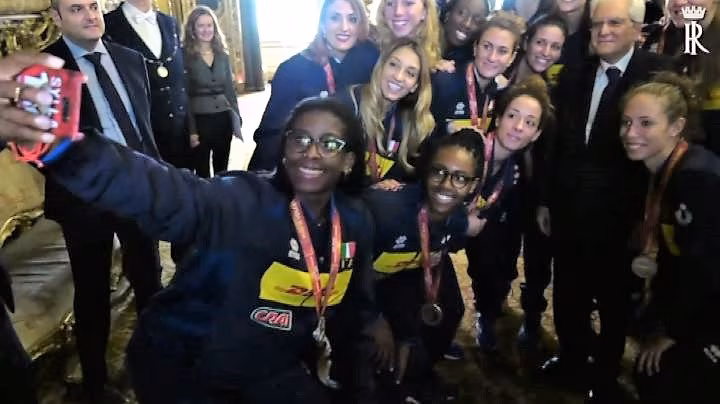 Mattarella riceve l'Italvolley