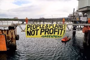 Action at Shell's Batangas Oil Refinery in the Philippines
