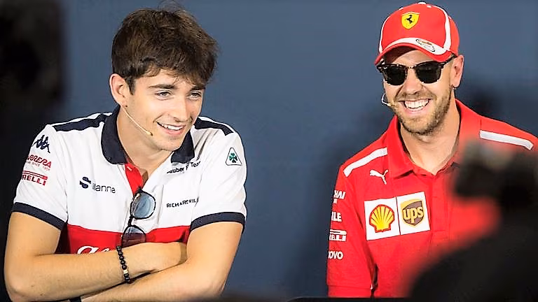 Charles Leclerc e Sebastian Vettel