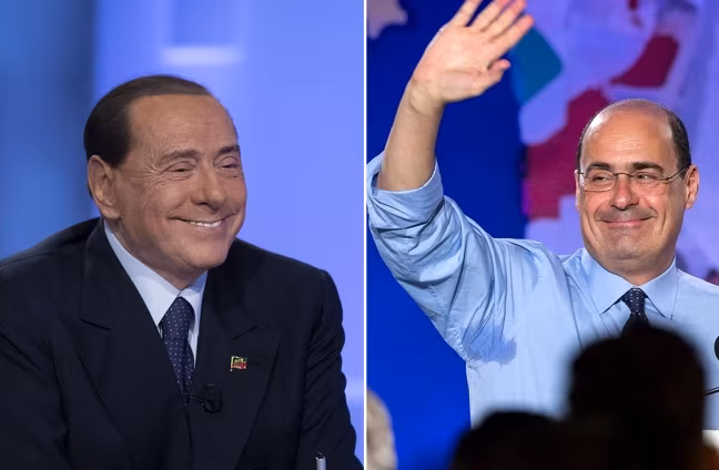 Silvio Berlusconi e Nicola Zingaretti