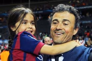 Luis Enrique e la figlia Xana