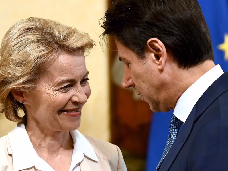 Ursula von der Leyen e Giuseppe Conte