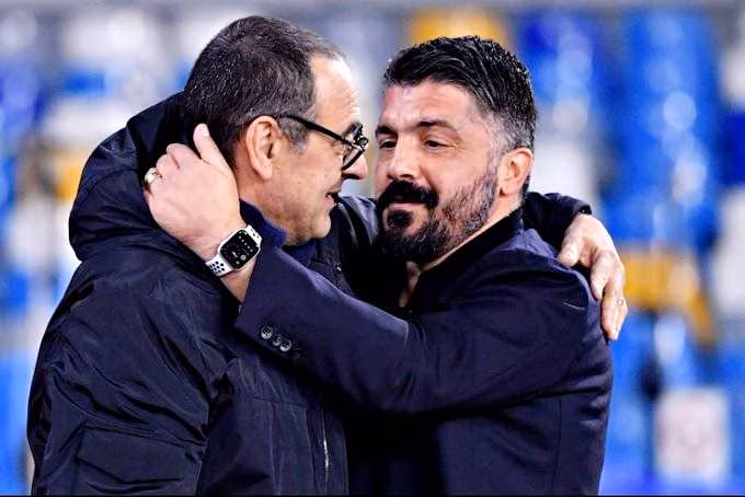 Maurizio Sarri e Rino Gattuso