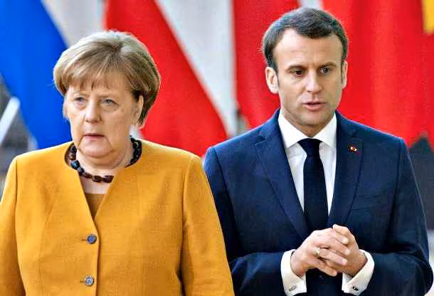 1Angela Merkel e Emmanuel Macron