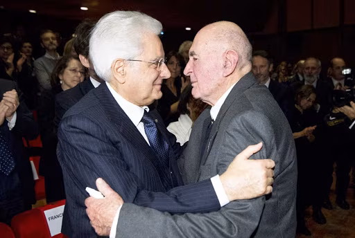 Sergio Mattarella e Sami Modiano