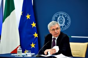 CONFERENZA STAMPA DEL PRESIDENTE DRAGHI CON I MINISTRI FRANCO E ORLANDO