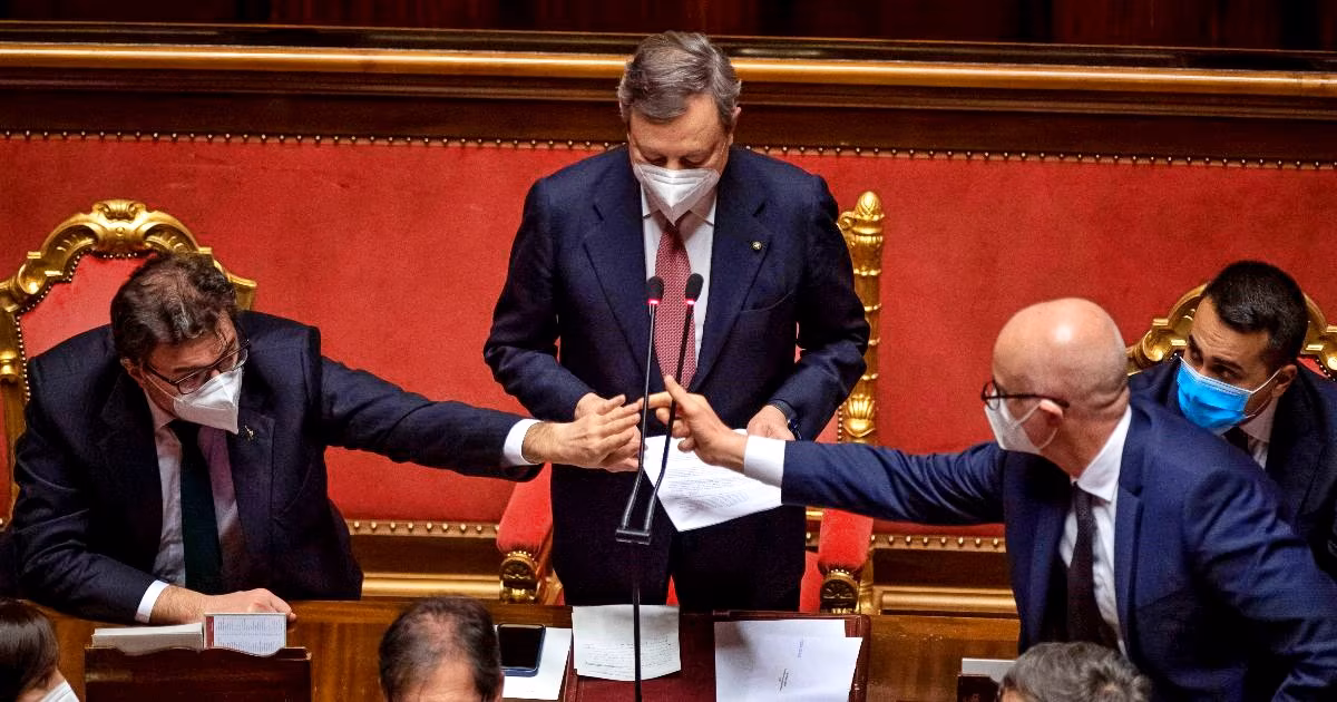 GIANCARLO GIORGETTI, MARIO DRAGHI, FEDERICO D'INCA', LUIGI DI MAIO