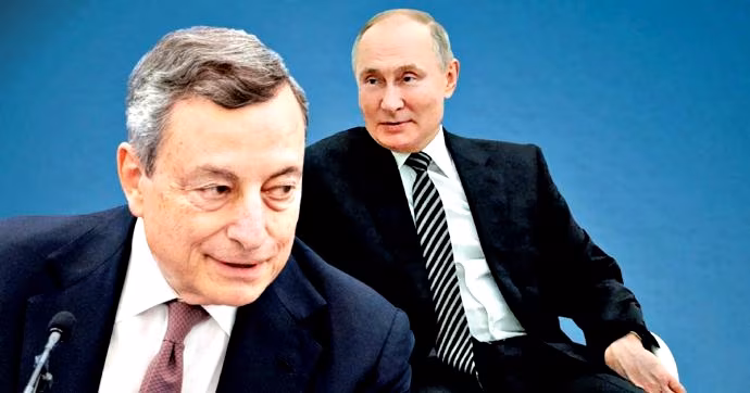 Mario Draghi e Vladimir Putin