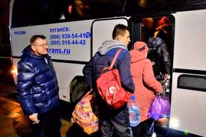 Evacuation of Lugansk People's Republic residents to Russia's Rostov-on-Don Region