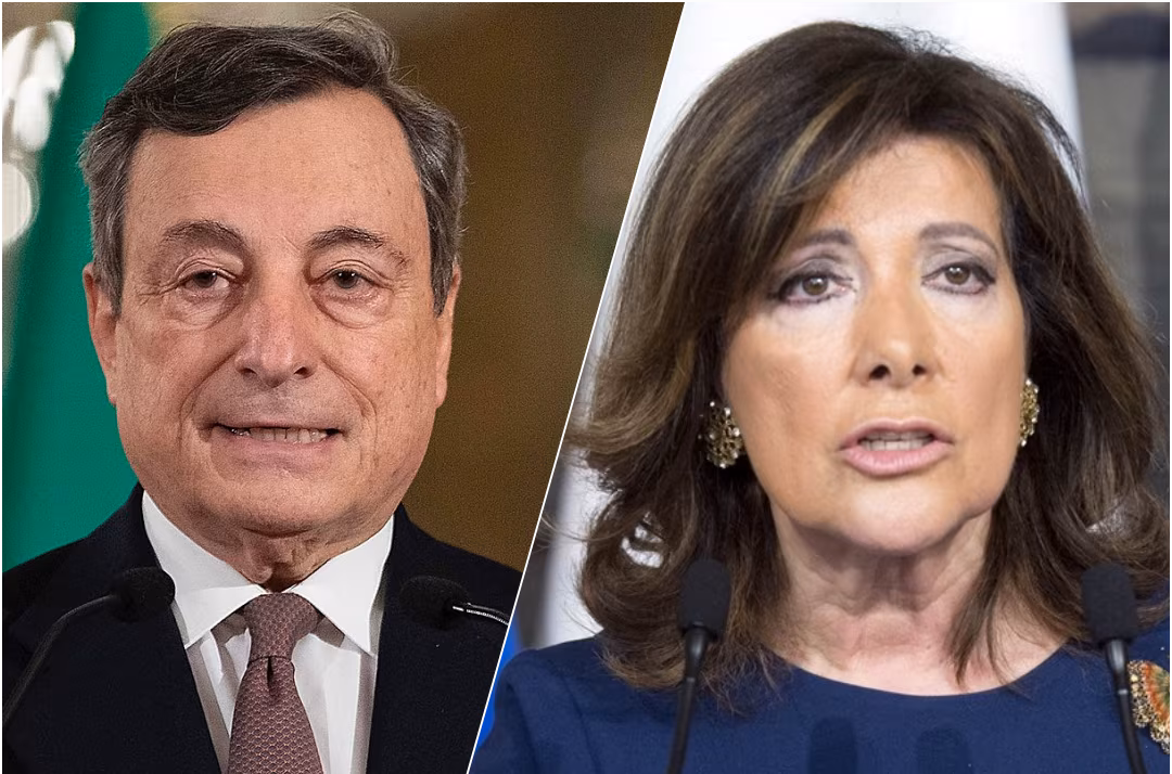 Mario Draghi e Elisabetta Casellati
