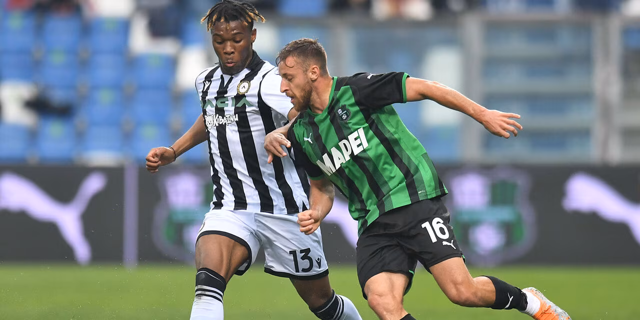 Sassuolo-Udinese 1-1, a Scamacca risponde Nuytinck
