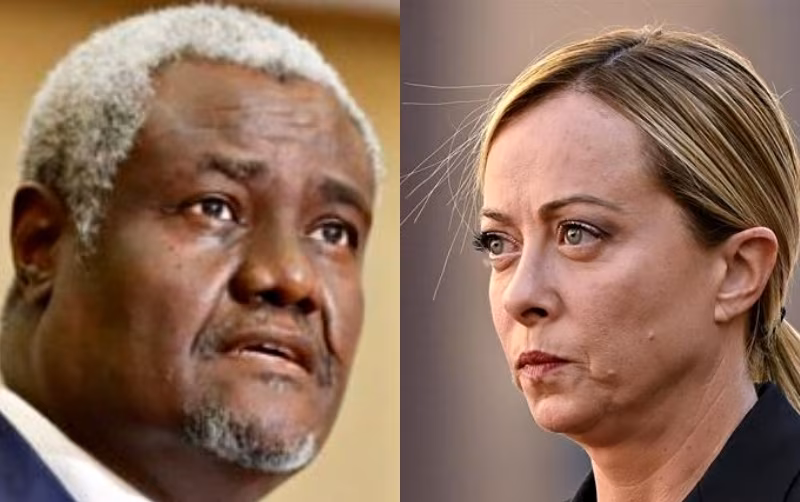 Moussa Faki e Giorgia Meloni