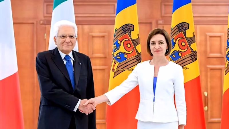 Sergio Mattarella e Maia Sandu