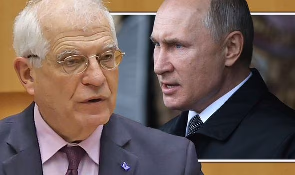 Josep Borrell e Vladimir Putin
