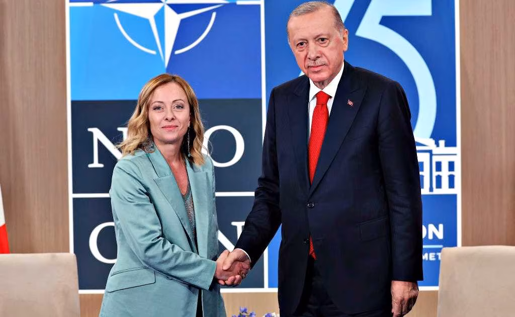 Giorgia Meloni e Recep Tayyip Erdogan
